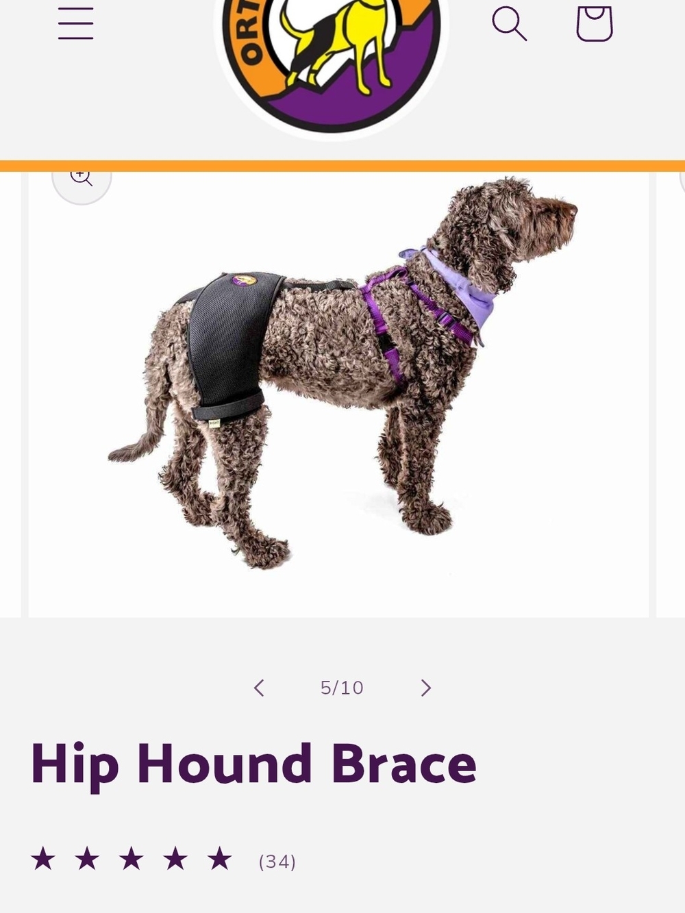 Orthodog Hip Brace -  Support Harness for Dogs